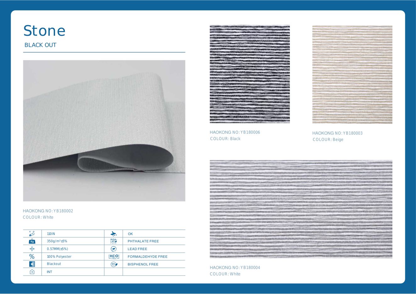 Stone Blackout Roller supplier fabric sheet