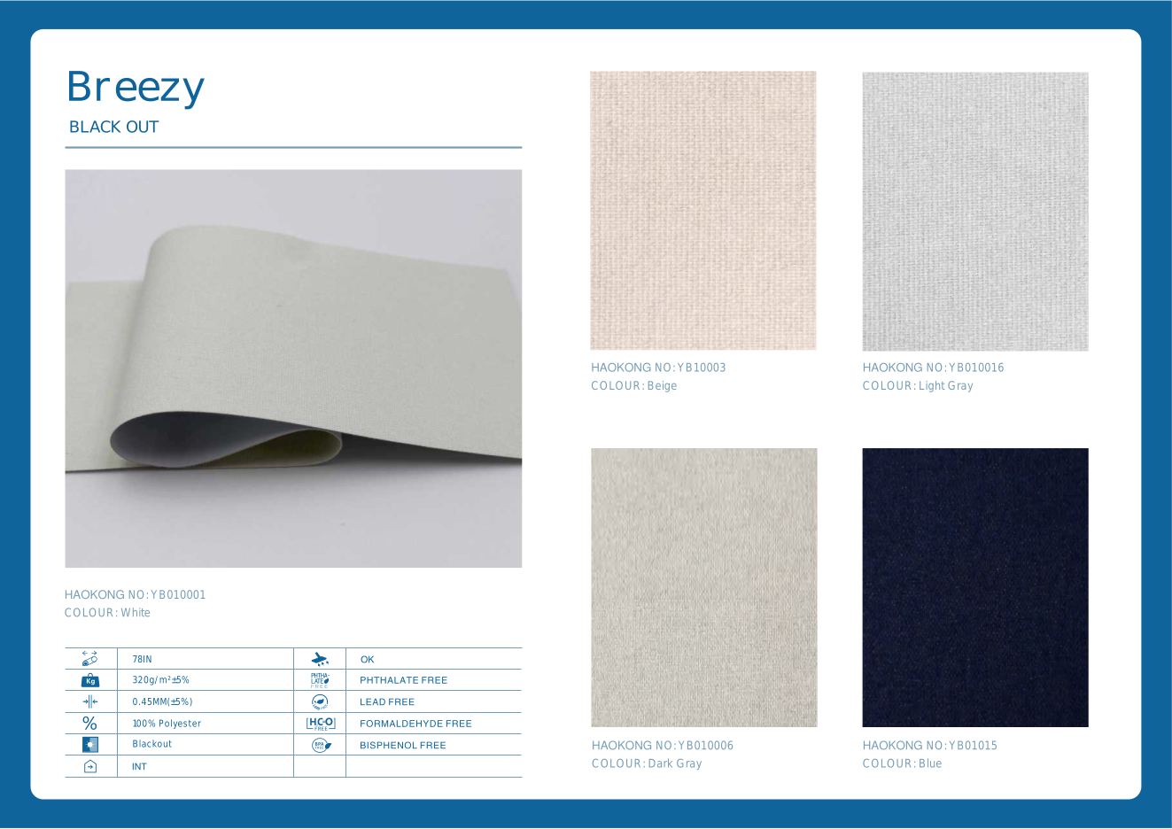 Breezy Blackout Roller supplier fabric sheet