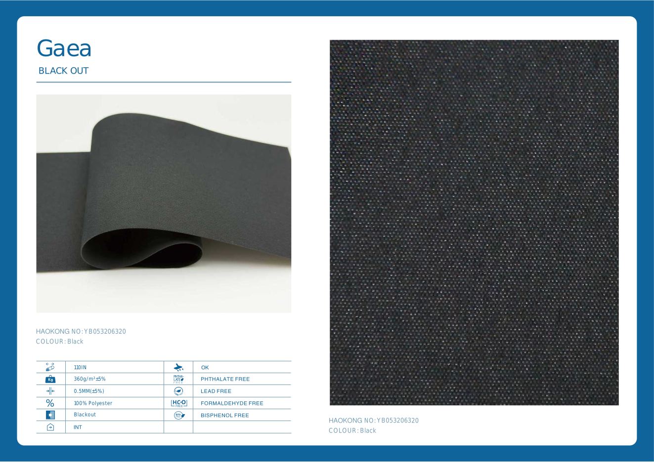 Gaea Blackout Roller supplier fabric sheet