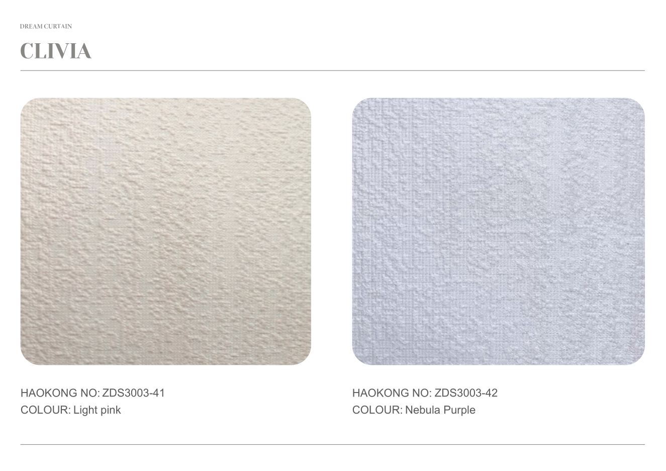 Clivia Dream Curtain supplier fabric sheet