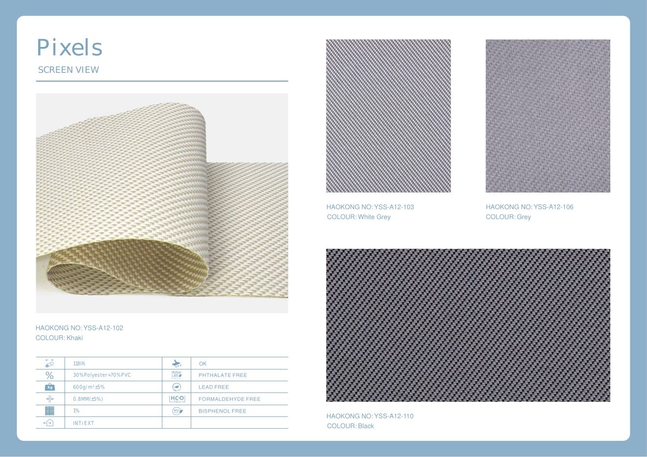 Pixels Screen View supplier fabric sheet