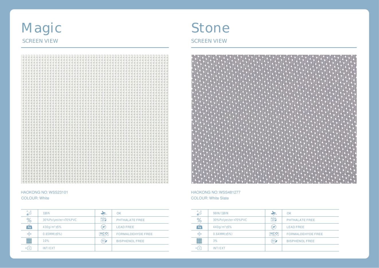 Magic Stone Screen View supplier fabric sheet